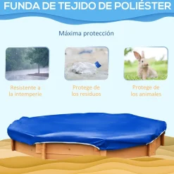 Outsunny - Arenero de Madera para Niños