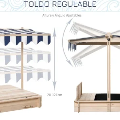 Outsunny - Arenero de madera