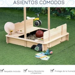 Outsunny - Arenero de madera