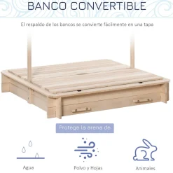 Outsunny - Arenero de madera