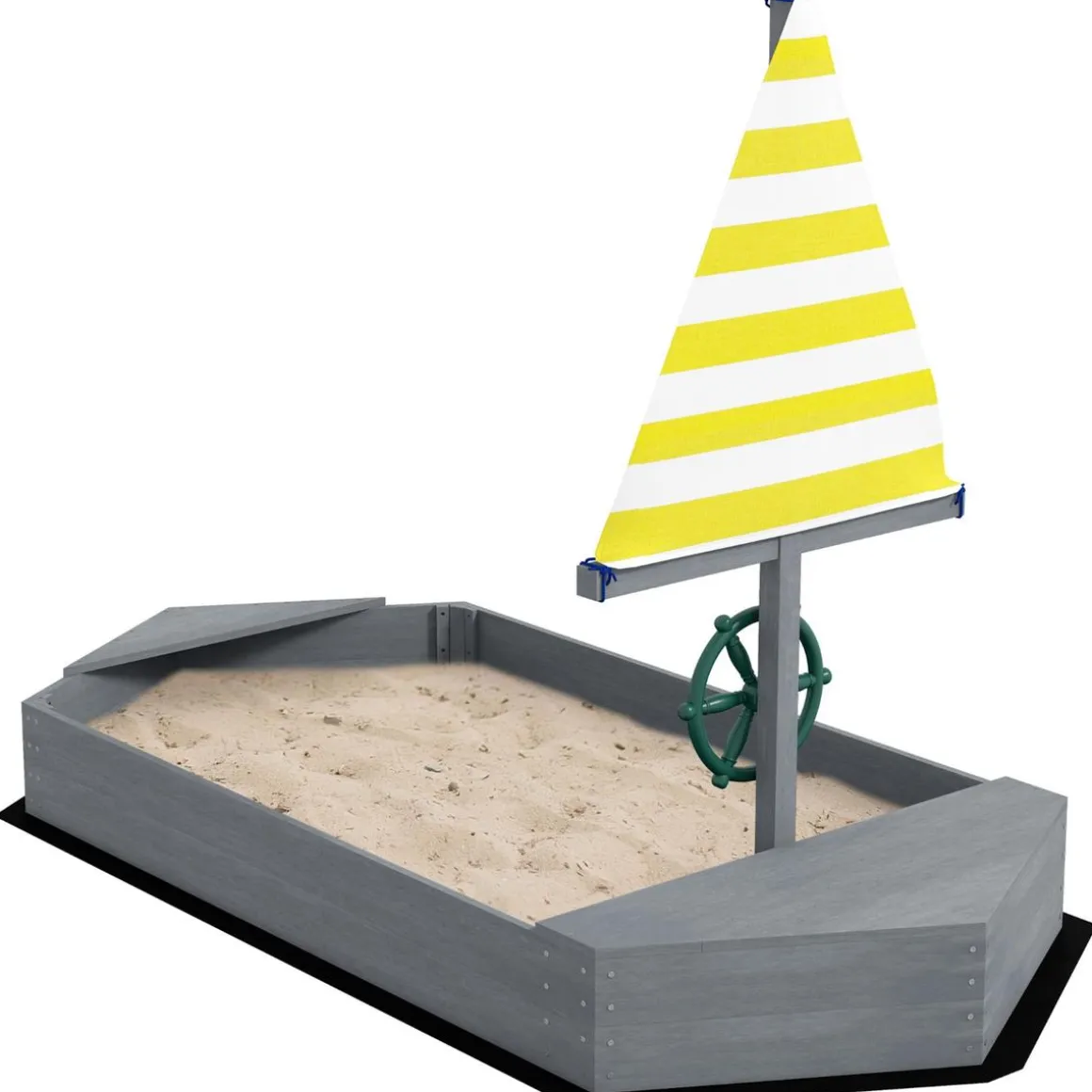 Outsunny - Arenero infantil madera Barco