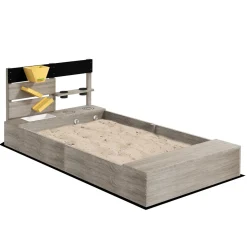 Outsunny - Arenero infantil de madera con juegos