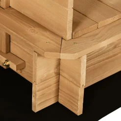 Outsunny - Arenero infantil de madera con toldo