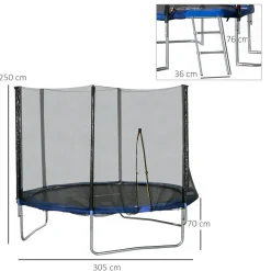 Outsunny - Cama elástica infantil 305 cm