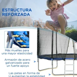 Outsunny - Cama elástica infantil 305 cm