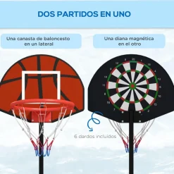 Outsunny - Canasta baloncesto con diana