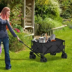 Outsunny - Carro de playa plegable