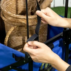 Outsunny - Carro plegable con toldo Azul