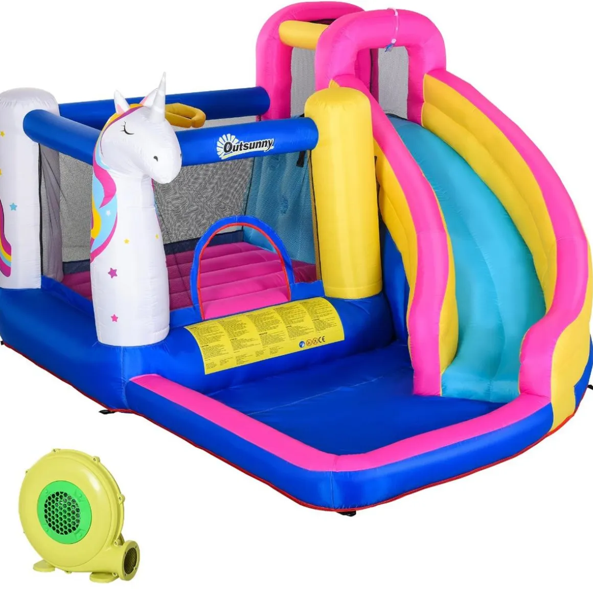 Outsunny - Castillo hinchable infantil 5 en 1