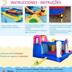 Outsunny - Castillo hinchable infantil 5 en 1