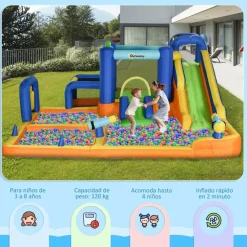Outsunny - Castillo hinchable 7 en 1