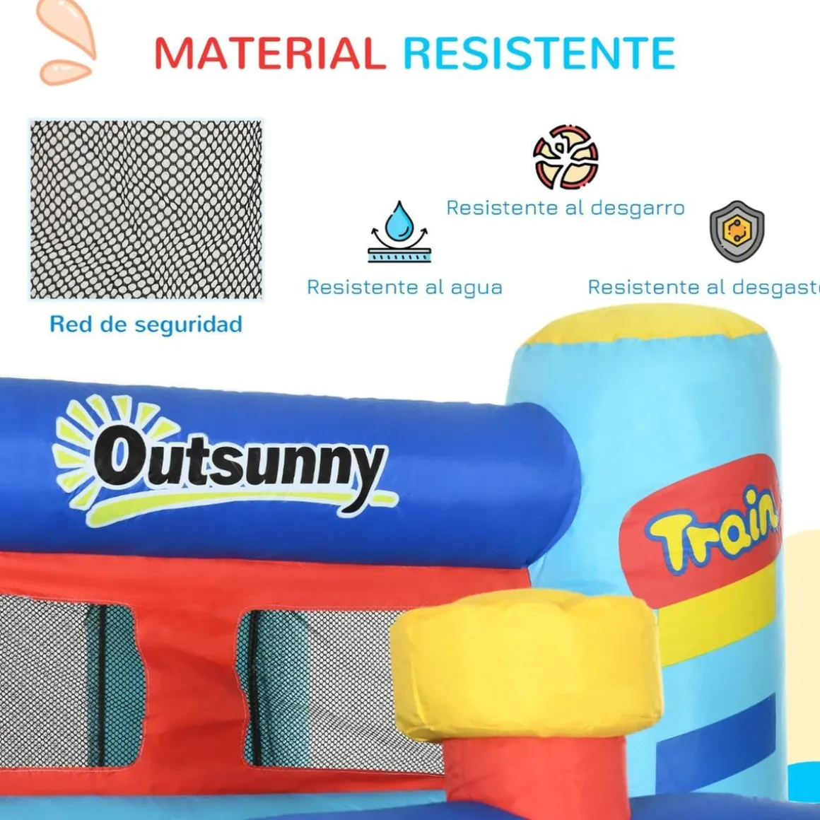Outsunny - Castillo hinchable con inflador