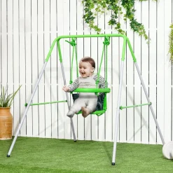 Outsunny - Columpio infantil de acero