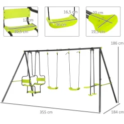 Outsunny - Conjunto de columpios