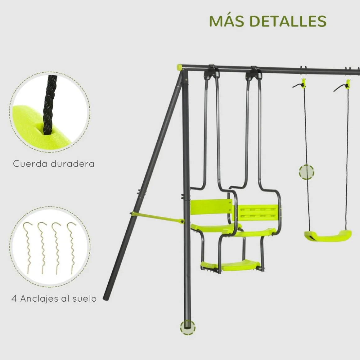 Outsunny - Conjunto de columpios