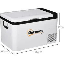 Outsunny - Nevera congelador portatil 25L Blanco