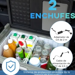 Outsunny - Nevera congelador portatil 60L Negro