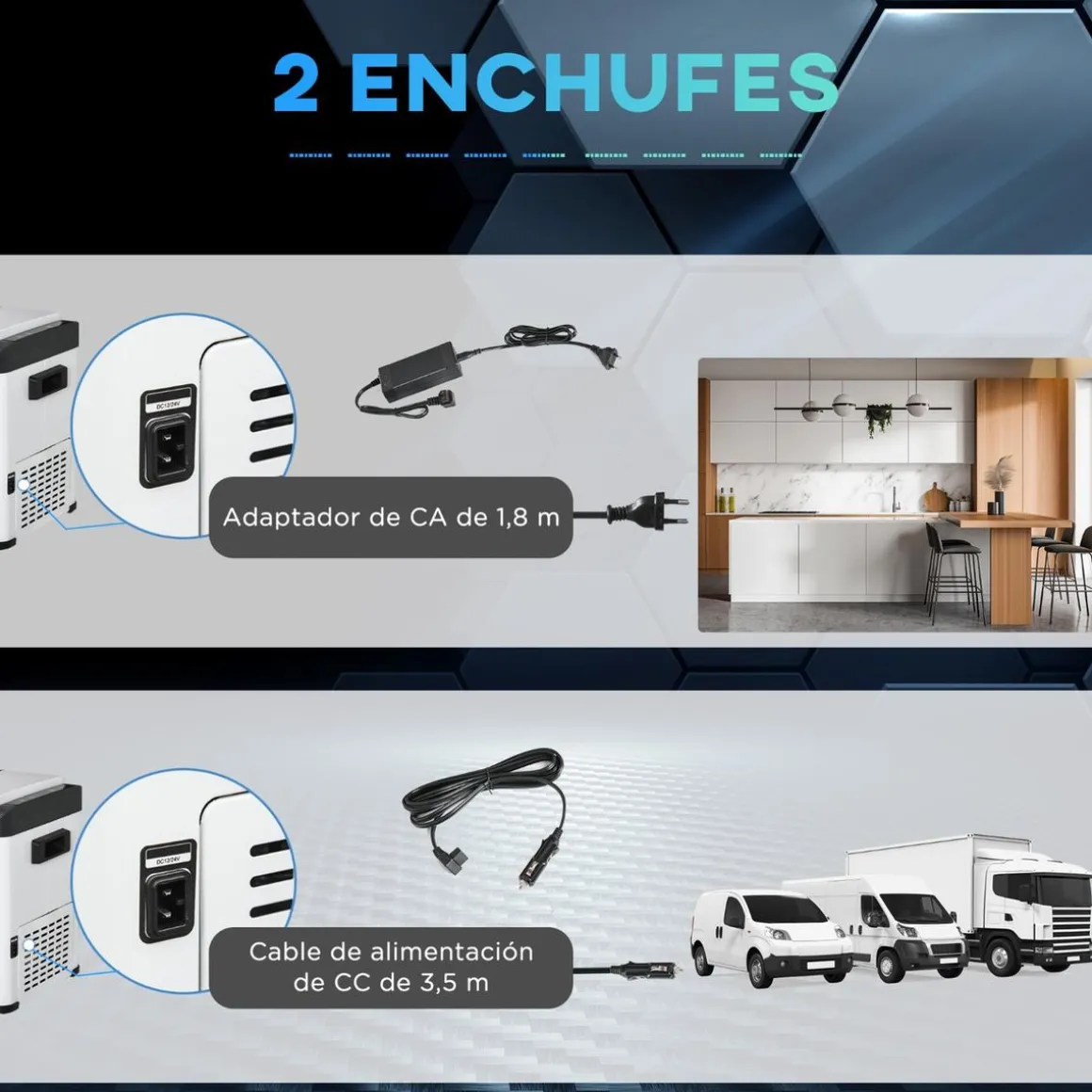 Outsunny - Nevera congelador 30L Blanco