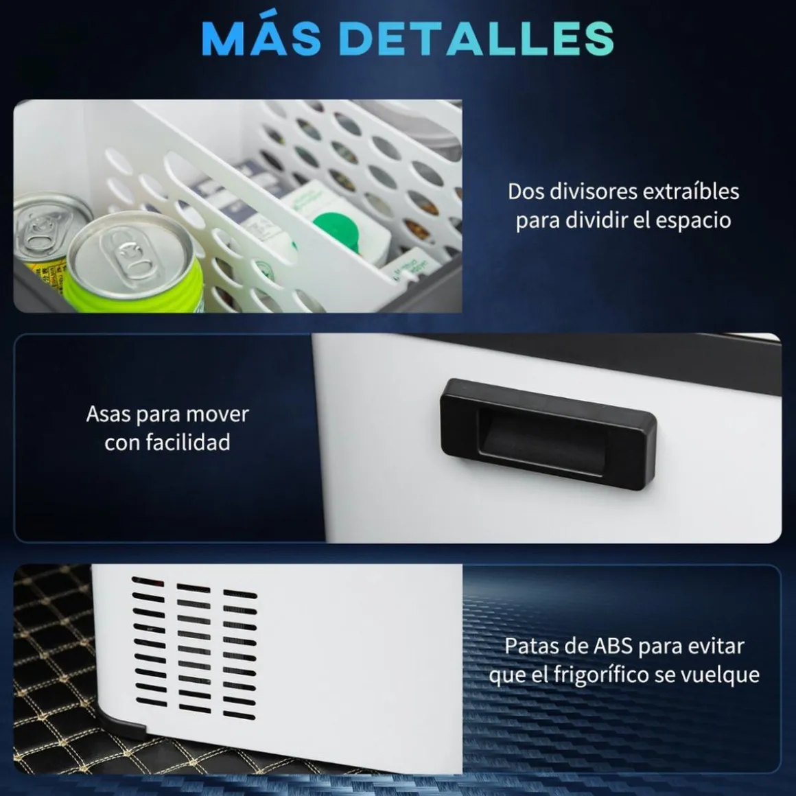 Outsunny - Nevera congelador 30L Blanco