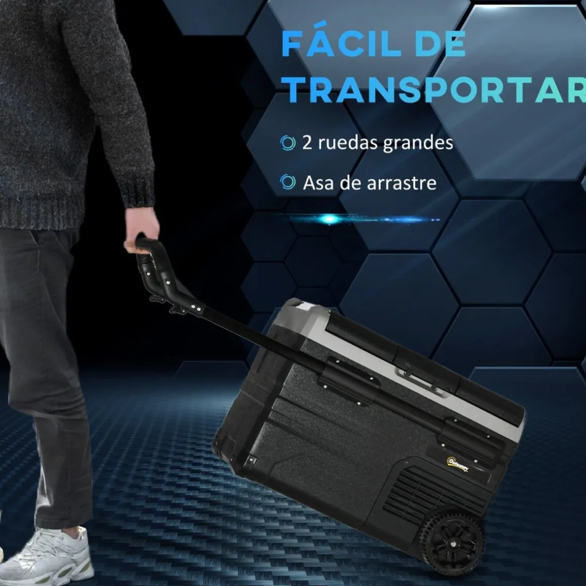 Outsunny - Nevera congelador portatil 45L Negro