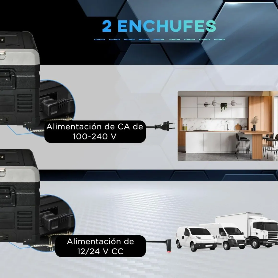 Outsunny - Nevera congelador portatil 35L Negro