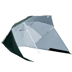 Outsunny - Parasol con dos paneles laterales Verde