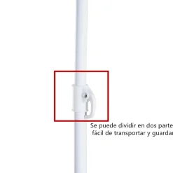 Outsunny - Parasol con dos paneles laterales Verde