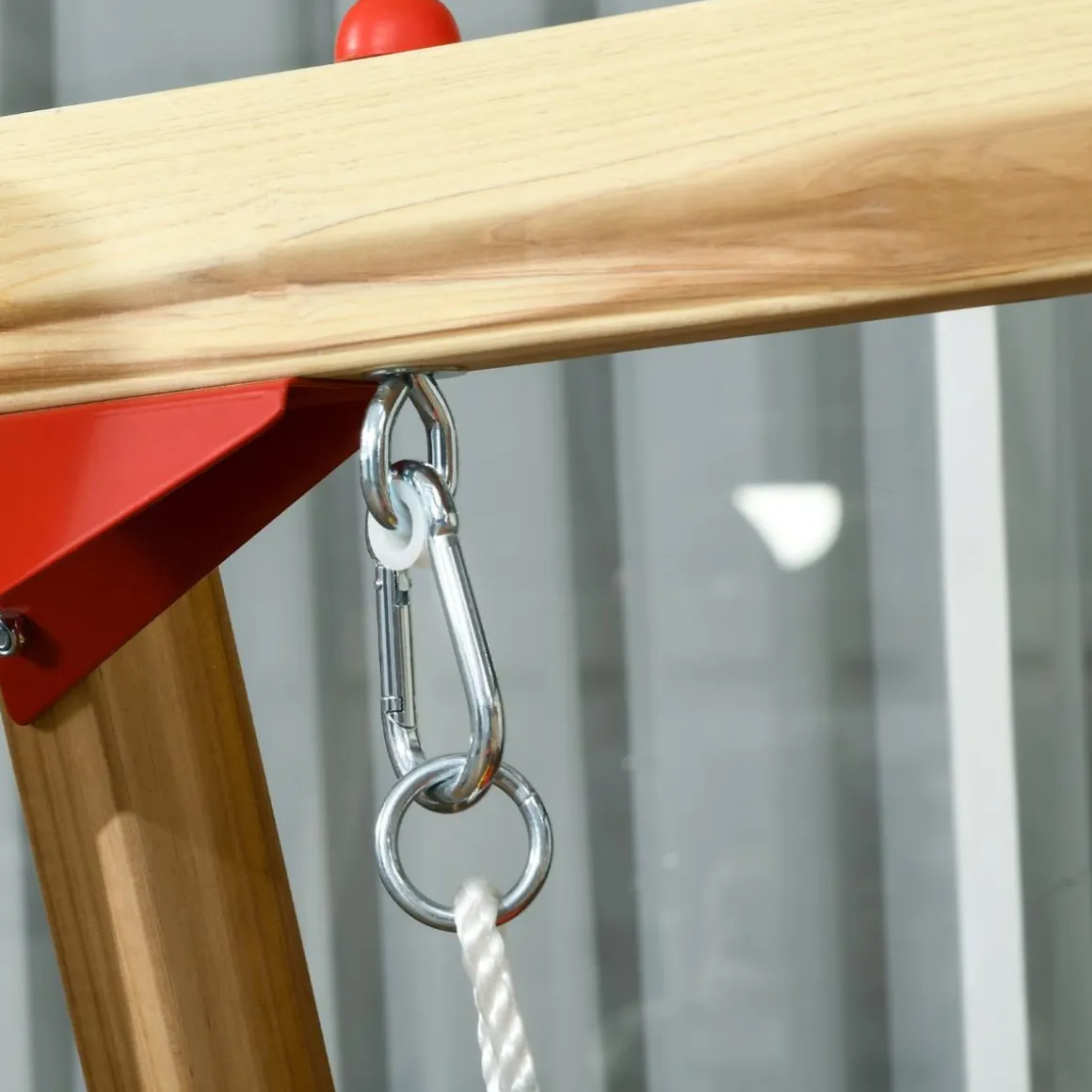 Outsunny - Parque de juego con tobogán y columpio