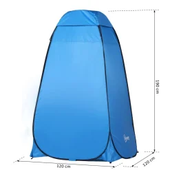 Outsunny - Tienda vestidor plegable 120x120x190 cm Azul