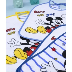 Pack 6 baberos bebé Disney Mickey