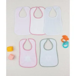 Pack 5 Baberos Florales para Niña en Tonos Vivos