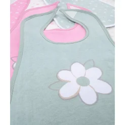 Pack 5 Baberos Florales para Niña en Tonos Vivos