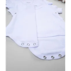 Pack 5 bodies blancos con apertura lateral