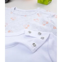 Pack 2 body bimbo manga corta blanco/gris