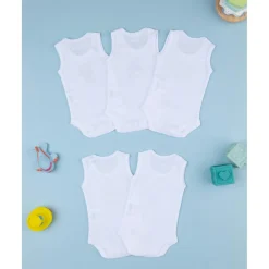 Pack 5 bodys blancos con estampado de animalitos