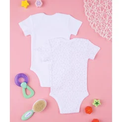 Pack 2 bodys interiores de bebé niña con estampado de gatos