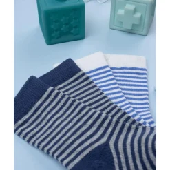 Pack 4 calcetines altos niño azul con fantasía