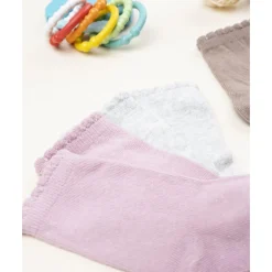 Pack 4 calcetines altos niña colores otoño