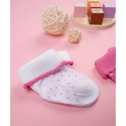 Pack 2 calcetines cortos algodón recién nacida