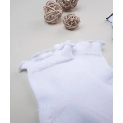 Pack 2 calcetines cortos niña blanco/azul