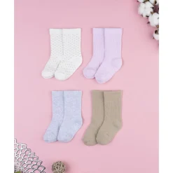 Pack 4 calcetines hasta la pantorrilla niña