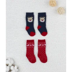 Pack 2 calcetines niño – Navidad, algodón cálido