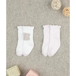 Pack 2 calcetines para niña con bordados