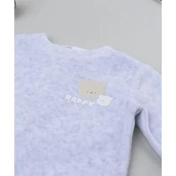 Pack 2 conjuntos de bebé en terciopelo blanco y gris