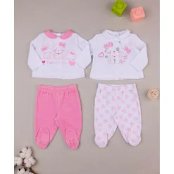 Pack 2 conjuntos en felpa camiseta y polainas