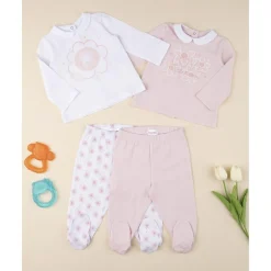 Pack 2 conjuntos niña flores