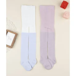 Pack 2 leotardos de niña con brillo lurex