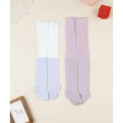 Pack 2 leotardos de niña con hilo lurex