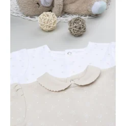 Pack 2 peleles estampado allover para recién nacido