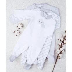 Pack 3 peleles unisex 'gris'